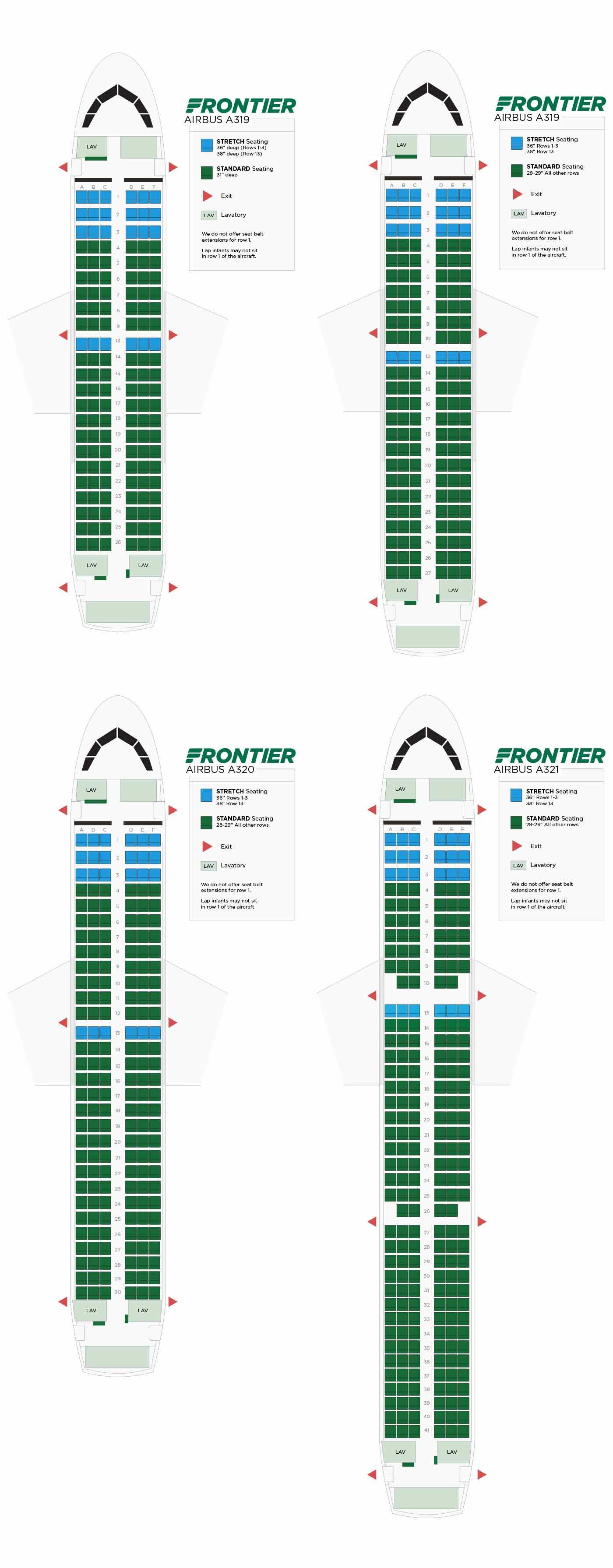 Frontier A321 Seating Chart