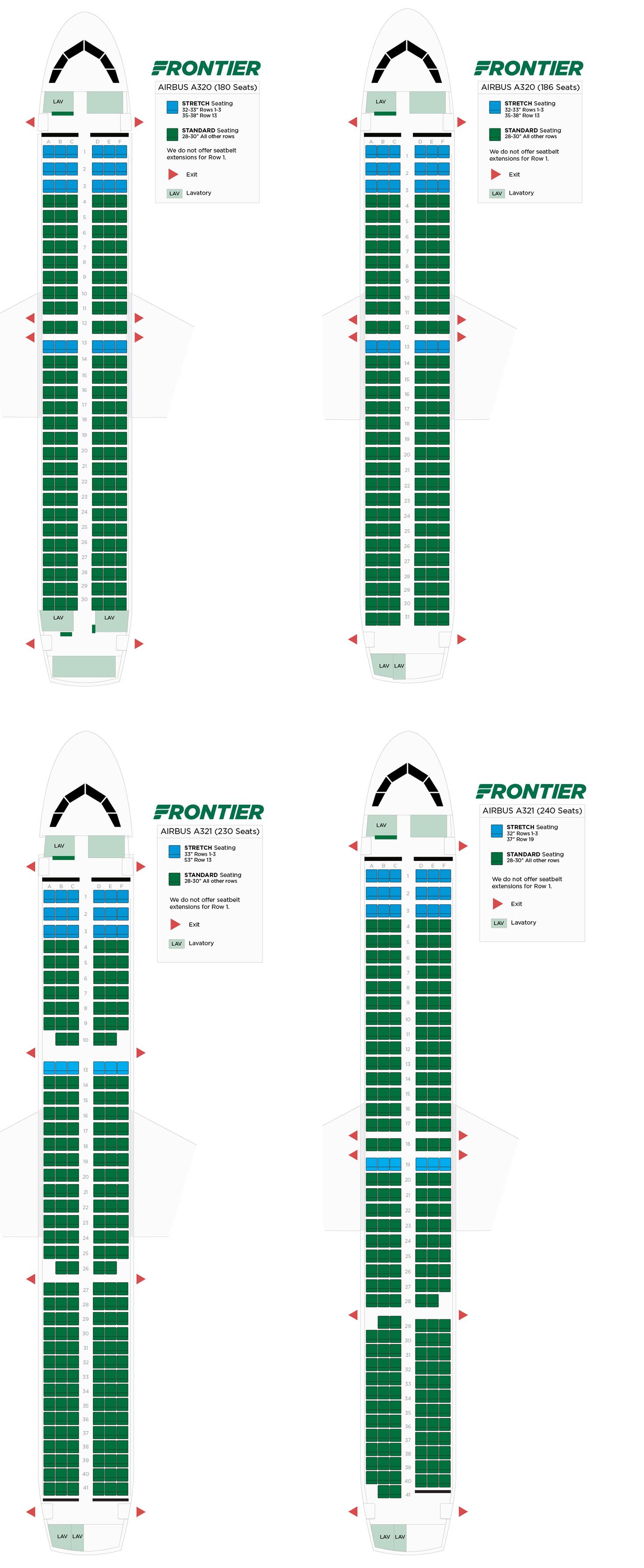 frontier airlines inside the plane